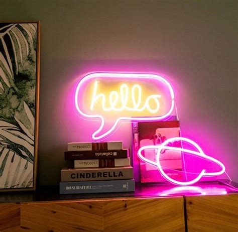Hello Neon Light Sign Funky 3d Neon Lights Usb Charged