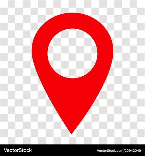 Location Pin Icon On Transparent Location Pin Vector Image