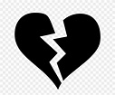 Black Broken Heart Symbol - Free Transparent PNG Clipart Images Download