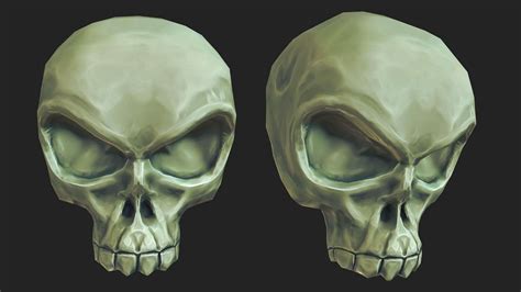Stylized Humanoid Skull 3d Model By Gamepoly
