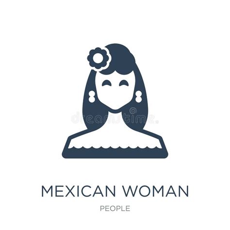 mexican woman icon in trendy design style mexican woman icon isolated on white background