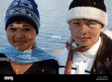 Local Nepalese People In Pokhara Nepal Stock Photo Alamy