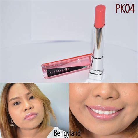 The lipstick looks like a candy to me so yumm. MAYBELLINE LIP FLUSH BY COLOR SENSATIONAL