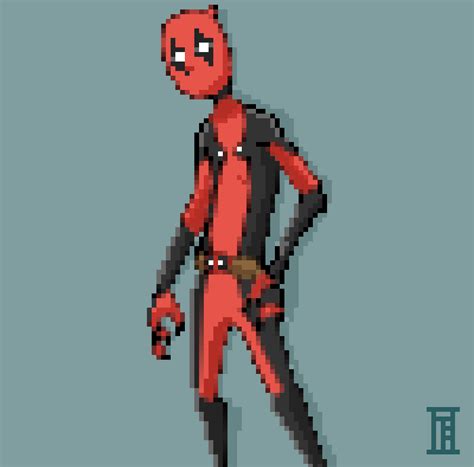 Deadpool Pixel Art By Mobspwn On Deviantart