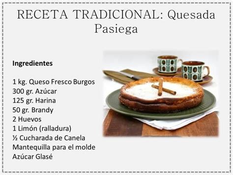 Todas las recetas de comidas por tipos ordenadas por categorías: quesada pasiega | Recetario de cocina, Gastronomia ...