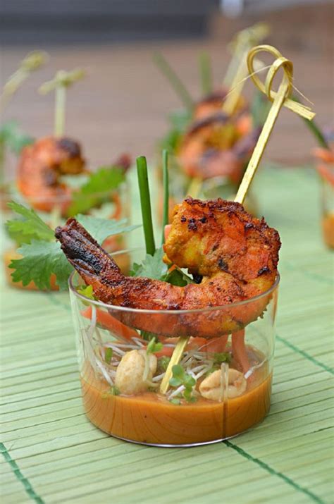It's a quick, satisfying dinner with the added bonus of. Shrimp Satay Skewer Shooters with Thai Spicy Peanut Sauce ...