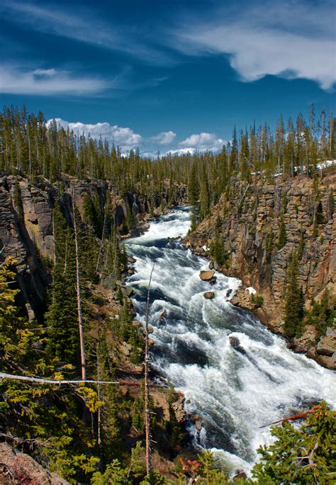 Yellowstone National Park Canyon Photo Of Lewis River In Wyoming