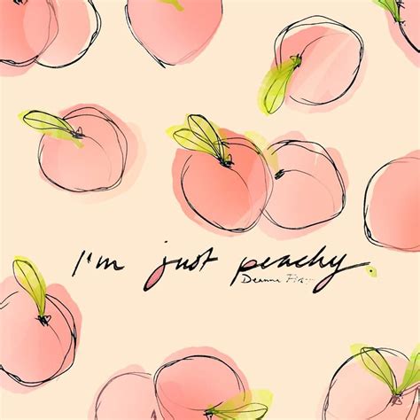 Im Just Peachy Peach Wallpaper Cute Food Drawings Peach Art