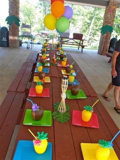 Luau Birthday Party Ideas  Photo 2 of 26  Luau birthday party, Luau birthday, Kids luau parties