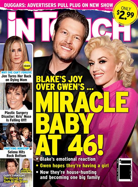 Gwen Stefani Pregnant With Blake Shelton S Baby The Voice Star S Miracle Baby On The Way