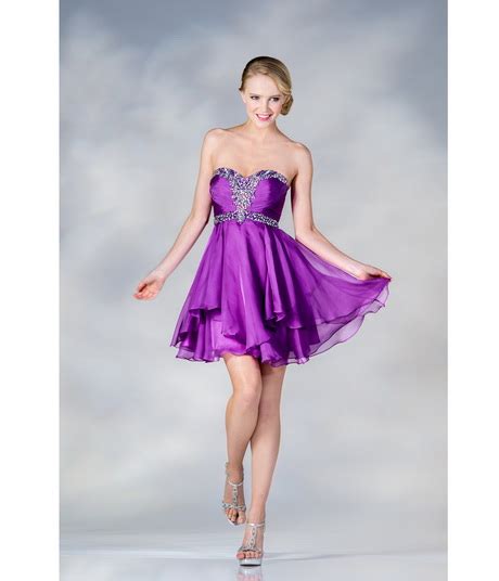 Short Purple Homecoming Dresses