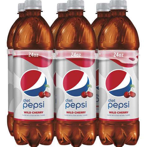 Diet Pepsi Wild Cherry Soda Cherry Cola 24 Fl Oz 6 Count Bottles Shop