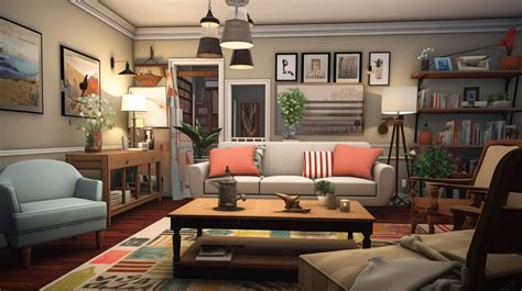 The Sims 3 Living Room Background Decorated Living Room Picture