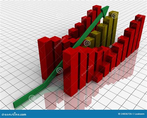 Increasing Bar Graph Stock Illustration Illustration Of Graph 24836726