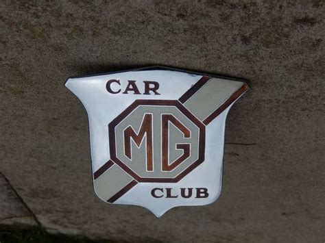 Badge Original Chrome And Enamel Mg Car Club Car Badge Catawiki