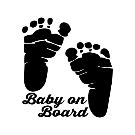 Baby On Board Feet Foot Graphics Design Svg Vectordesign