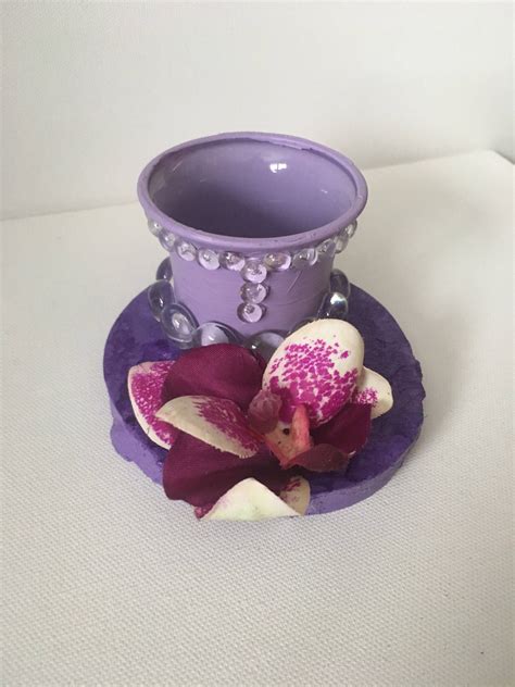 Purple Candle Holder Tea Light Holder Housewarming Handmade Etsy
