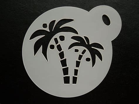 60mm Coconut Palm Trees Stencil