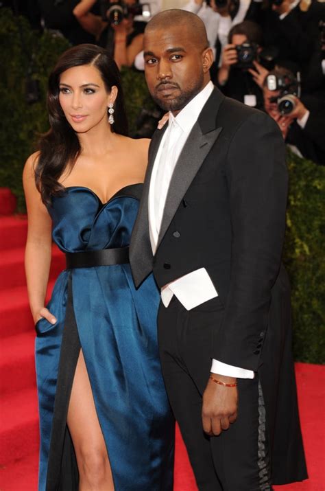 Kim Kardashian And Kanye West At The Met Gala 2014 Popsugar Celebrity