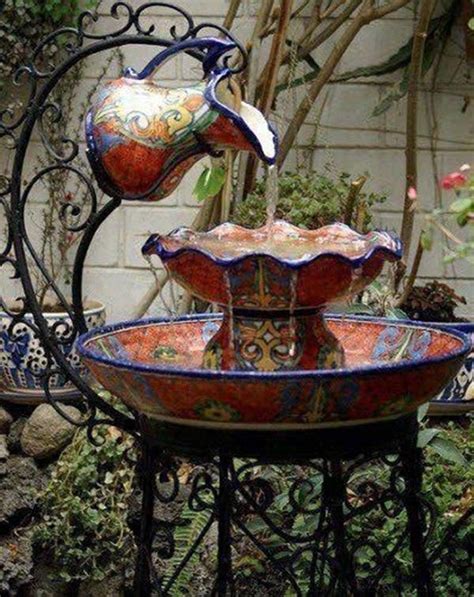 How To Make Amazing Fountain Mexican Pottery Fountain Ideas