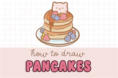 How To Draw A Cute Stack Of Pancakes Easy Beginner Tutorial