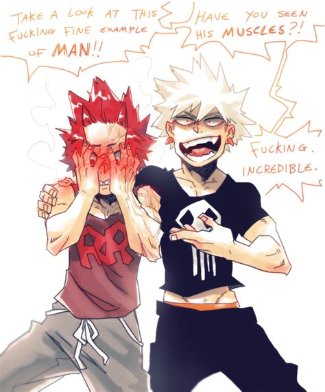 aggressively complimenting kirishima in front of everyone is how bakugou makes kiri feel special