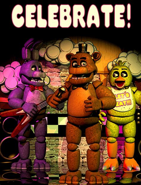 Celebrate Poster But With Models I Made By Memory Rfivenightsatfreddys