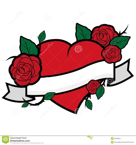 Each rose coloring page is unique design you wont find anywhere else. Heart, roses and banner stock vector. Illustration of tattoo - 50434611