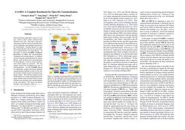 COMBO A Complete Benchmark For Open KG Canonicalization Papers With Code