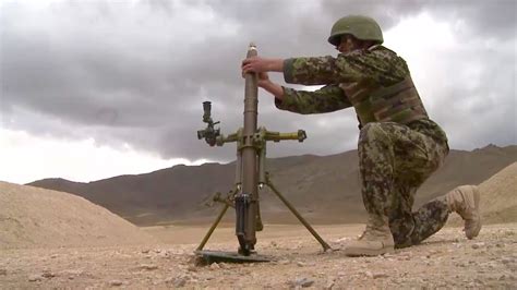 Demonstration On The Set Up And Firing Of The M2 60mm Mortar The