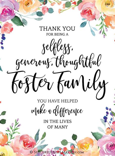 Foster Parent Thank You Quotes Gaynell Gantt