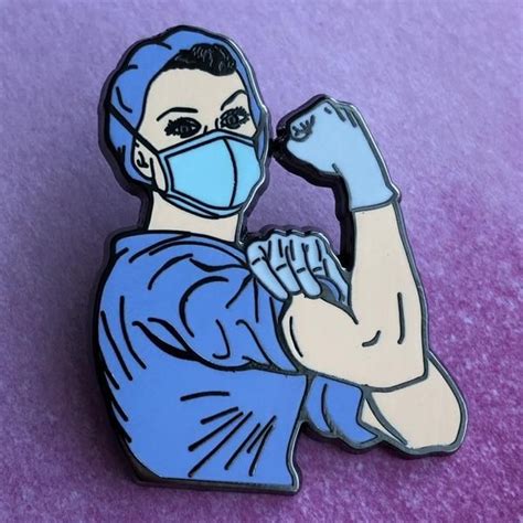 Rosie The Medical Professional Pin Enamel Pins Medical Pins Medical