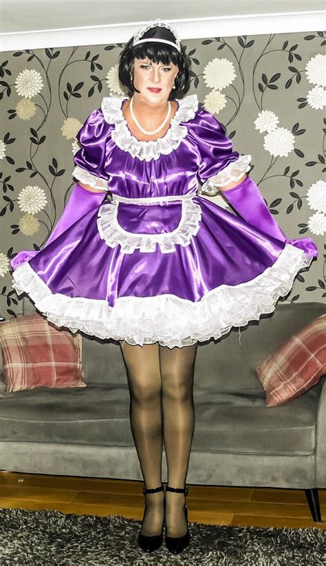 Purple Satin French Maids Uniform With Optional Knickers And Etsy