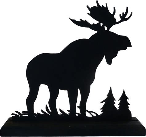 Moose Silhouette Animal Stencil Silhouette Art
