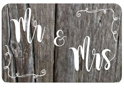 Rustic Wedding Photo Booth Prop Sign Mr And Mrs On A Wood Style
