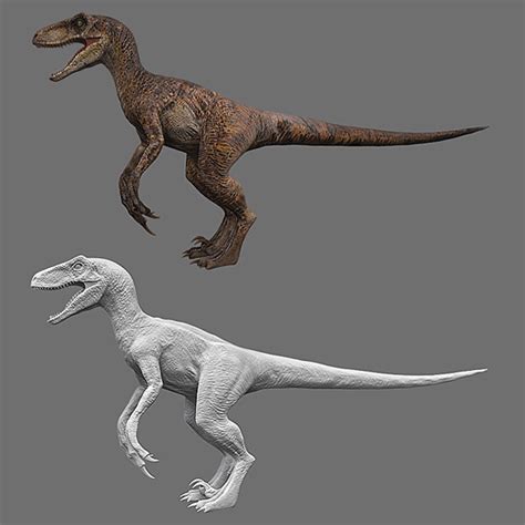 Velociraptor Jurassic Park 3d Ma