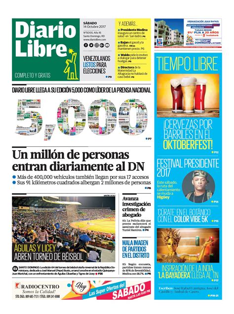 Diario Libre Llega A Edición 5000 Líder En Prensa De República Dominicana