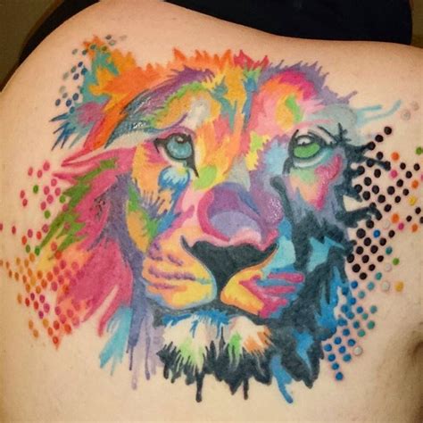 Beautiful Colorful Lion Tattoo Venice Tattoo Art Designs Tattoo