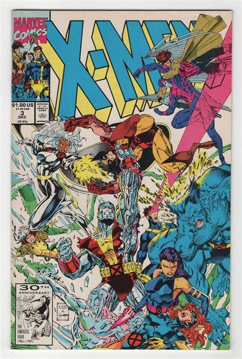 X Men 3 Regular Jim Lee Cover 1991 Jim Lee Art X Men Marvel