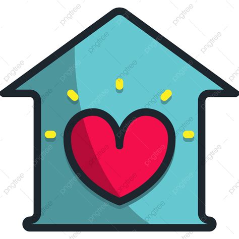 Gambar Ikon Rumah Rumah Ikon Kasih Sayang Png Dan Vektor Dengan Background Transparan Untuk