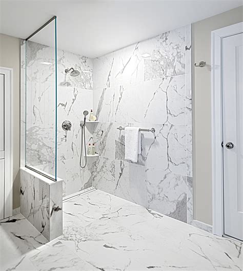 Reclaim some of your space with a curved sink or shower. Bathroom Shower Design Trends-Doorless, Curbless Showers ...