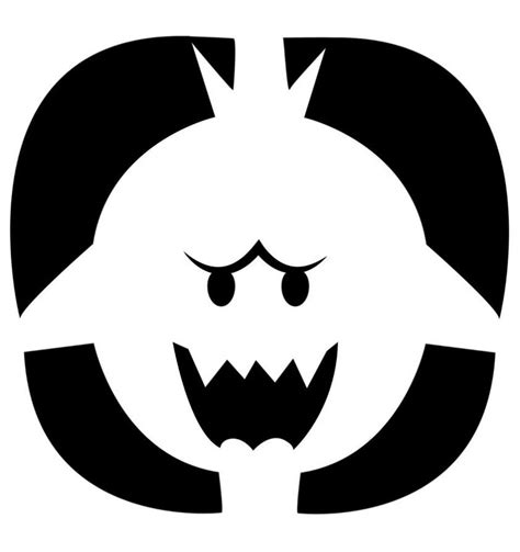 Boo From Mario Pumpkin Stencil