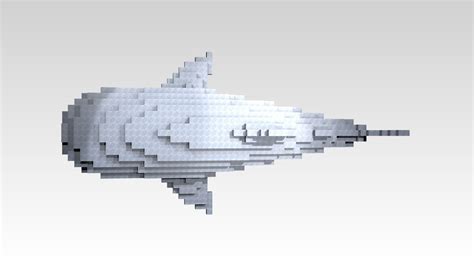 Whaleshark Voxel 3d Model Cgtrader