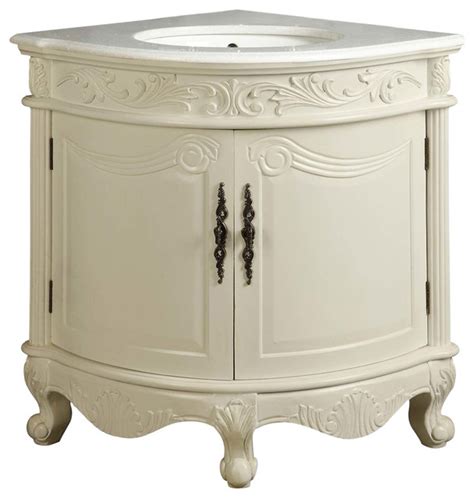 Boasting superior designs and unparalleled style, these victorian bathroom vanities leave no stoned unturned to enhance the appearance of. Benton Collection - 24" Antique-Style White Corner Shape ...