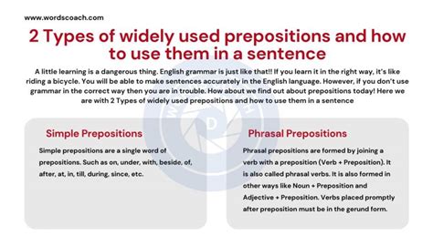 Types Of Widely Used Prepositions And How To Use Them In A Sentence
