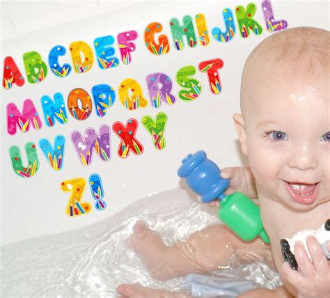 Alphabet Letters ABC S Bath Stickers Totally Movable Bath Time Fun