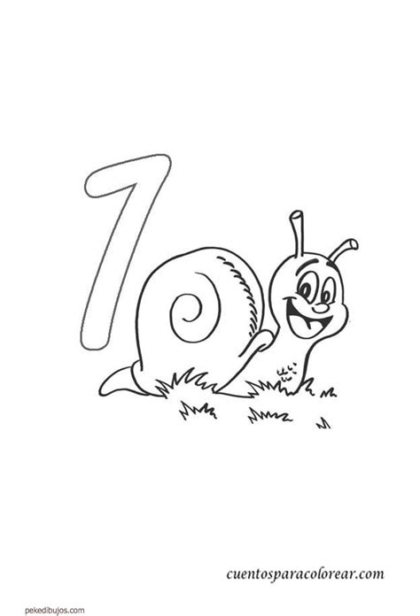 Dibujos de los números para colorear