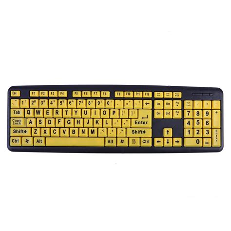 This allows normal typing while the larger letters provide easy visibility. Large Print Computer Keyboard USB Wired PC Big Keys High ...