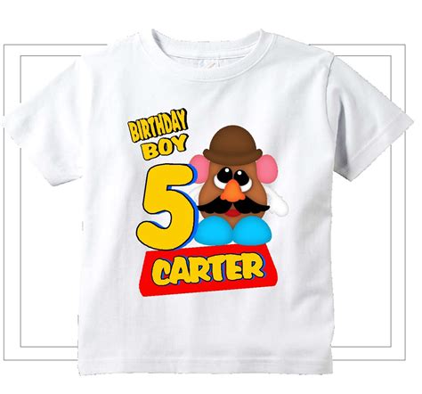 Mr Potato Head Birthday Shirt Toy Story Birthday Shirt Etsy