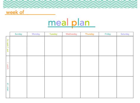 Free Meal Plan Printable All Things Mamma